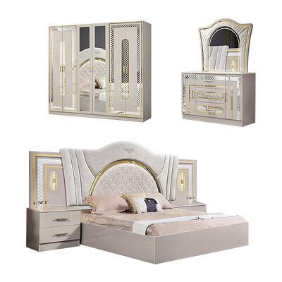 Chambre a Coucher Complet Lit Deux Places Bedroom Sets king Size Bed Room Suite Wooden Frame Modern Luxury Bedroom Furniture Set