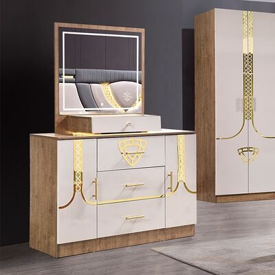 Ensemble Lit Armoire Et Coiffeuse Turkish Furniture Bedroom Sets Luxury king Size Bed Room Wooden Modern Bedroom Furniture Set