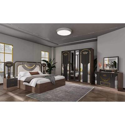 Wholesale Turkish Modern Bedroom Furniture Set Complete 5 Pieces king Size Bed Room Wooden Frame Home Furniture Bedroom Sets