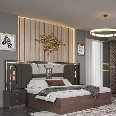Luxury Wooden Bedroom Furniture Set king Size Bed Frame Home Room Suite Full Modern Bedroom Sets with Wardrobe Dressing Table