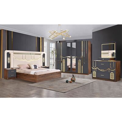 2026 Turkey Style Luxury Bedroom Set king Size Bed Suite Master Room Wooden Frame Cheap Wholesale Modern Bedroom Furniture Set