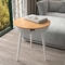 Banquet Wireless Charging Side  Solid Wood Round Table 550mm*480mm
