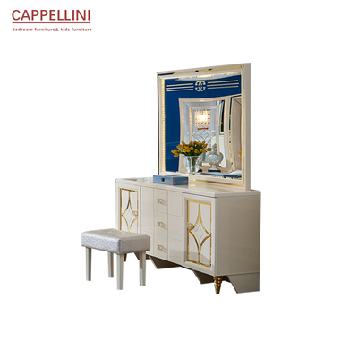 Home Hotel Cabrini White Wood Panel Bedroom Sets OEM ODM