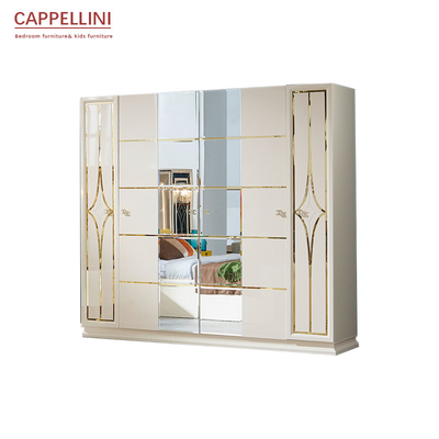 Home Hotel Cabrini White Wood Panel Bedroom Sets OEM ODM