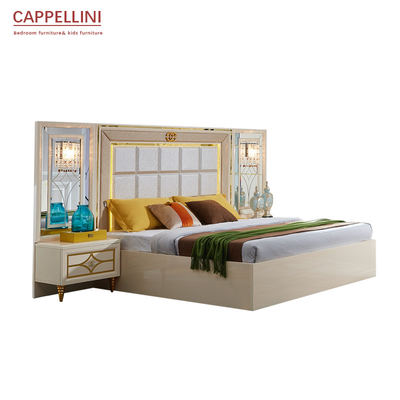 Home Hotel Cabrini White Wood Panel Bedroom Sets OEM ODM