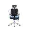 Blue Cutting Foam Nylon Base Modern Ergonomic Chair With Headrest