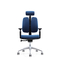 Blue Cutting Foam Nylon Base Modern Ergonomic Chair With Headrest