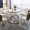 OEM White Contemporary Dining Room Sets Table With Metal Legs 75cm