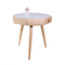 Polygon Wooden Round Corner Multifunctional Side Table Waterproof