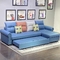 1.9m Blue Sectional Functional Sofa Bed With Chaise Fabric Cover