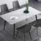PU Slate Metal Contemporary Dining Room Sets Rectangle Dining Table 180cm