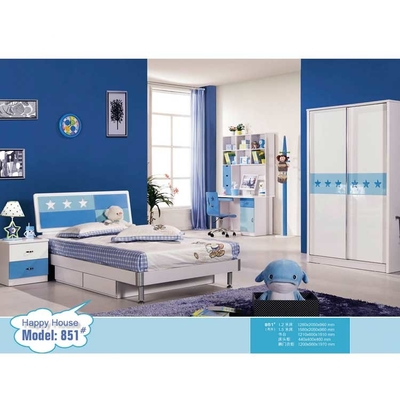 ODM Blue White Boys Bedroom Set Minimalist Chemical Resistant