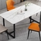 130cm 140cm 150cm Dining Room Furniture Slate Metal 6 Chairs Set