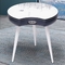 CAPPELLINI Gray Solid Wood Round Coffee Multifunctional Side Table Wear Resistant