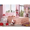 Cappellini Pink White Children Bedroom Sets Princess Kids Furniture 5pcs