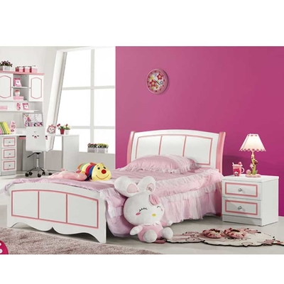 5mm MDF Solid Wood Girls Bedroom Furniture Pink ODM