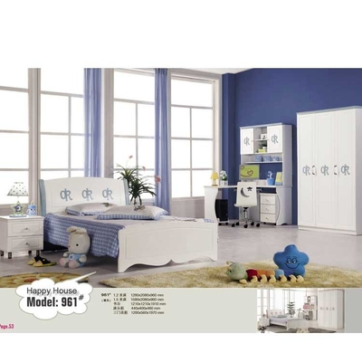 MDF PU Glass Blue Boys Children Bedroom Sets 961 OEM