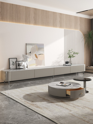 Living Room Cabrini Italian Marble Solid Wood TV Stand 120cm
