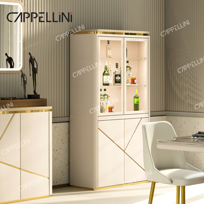 Simple Modern Wood Storage Living Room Wine Rack Home Furniture Dining Room Bar Luxury Wooden Wine Cabinet With Glass Display