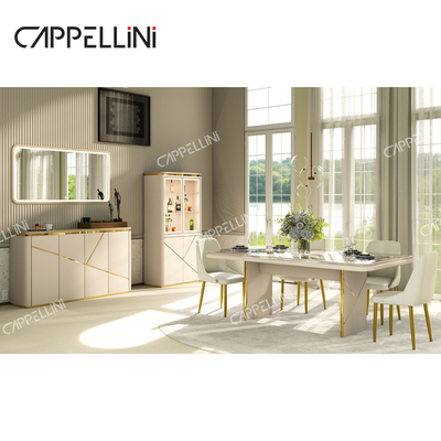 Modern Design Dining Table 4 Chairs Set 6 Seater Home Furniture Living Room Luxury Marble Slate Top Dinning Table Set