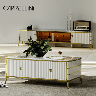Nordic Design White Luxury Wood Center Table Set Home Furniture Cheap Large Living Room Wooden Modern Coffee Table