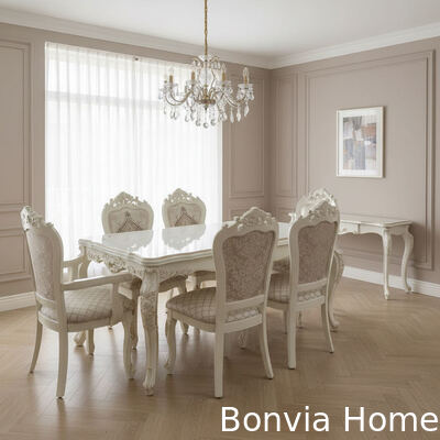 European Style Solid Wood 8 Seater Dining Table Set Chairs Dining Room Furniture Classic Wooden Luxury Dining Table Sets for 8