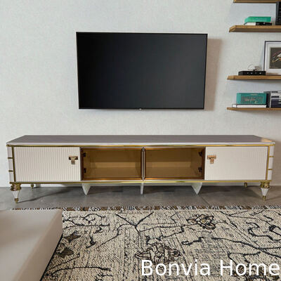 High Quality Nordic White Wooden Tv Stand Storage Home Furniture Hotel Modern Luxury MDF Living Room Tv Cabinet